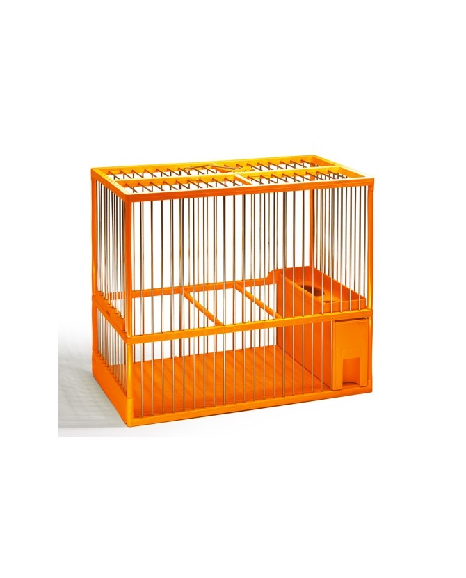 jaula-canto-c2-acero-inoxidable-jogaesteve (2) JAULA DE CANTO C2 NARANJA ACERO INOXIDABLE JOGAESTEVE - Imagen 1