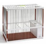 JAULA DE CANTO C2 BLANCA/ROJA ACERO INOXIDABLE JOGAESTEVE