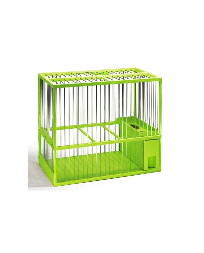 jaula-canto-c2-acero-inoxidable-jogaesteve (5) JAULA DE CANTO C2 VERDE LIMA ACERO INOXIDABLE JOGAESTEVE - Imagen 1